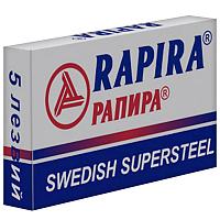 Сменные лезвия для бритья Rapira Swedish Supersteel (5 штук в упаковке) фото Сменные лезвия для бритья Rapira Swedish Supersteel (5 штук в упаковке)