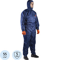 Комбинезон многоразовый с капюшоном Jeta Safety JPC75b синий 55 г/кв.м (размер 48-50, M, рост 170-176) фото Комбинезон многоразовый с капюшоном Jeta Safety JPC75b синий 55 г/кв.м (размер 48-50, M, рост 170-176)