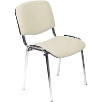 Стул офисный Easy Chair Изо бежевый искусственная кожа металл хромированный (1647591)