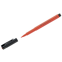 Ручка капиллярная Faber-Castell "Pitt Artist Pen Brush" цвет 118 алая, пишущий узел "кисть фото Ручка капиллярная Faber-Castell "Pitt Artist Pen Brush" цвет 118 алая, пишущий узел "кисть