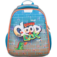 Ранец Комус Класс (№1 School) Basic Good luck анатомический серый с двумя отделениями фото Ранец Комус Класс (№1 School) Basic Good luck анатомический серый с двумя отделениями