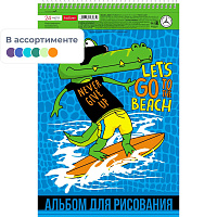 Альбом для рисования Hatber Croco Boys А4 24 листа фото Альбом для рисования Hatber Croco Boys А4 24 листа