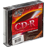Диск CD-R VS 0.7 ГБ 52x slim box VSCDRSL501 (5 штук в упаковке) фото Диск CD-R VS 0.7 ГБ 52x slim box VSCDRSL501 (5 штук в упаковке)