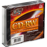 Диск CD-RW VS 0.7 ГБ 4x -12x slim box VSCDRWSL501 (5 штук в упаковке) фото Диск CD-RW VS 0.7 ГБ 4x -12x slim box VSCDRWSL501 (5 штук в упаковке)