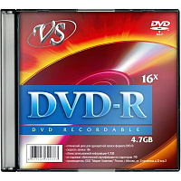 Диск DVD-R VS 4.7 ГБ 16x slim box VSDVDRSL501 (5 штук в упаковке) фото Диск DVD-R VS 4.7 ГБ 16x slim box VSDVDRSL501 (5 штук в упаковке)