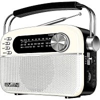 Радиоприемник SVEN SRP-505, белый, 3 Вт (RMS), Bluetooth, FM/AM/SW, USB