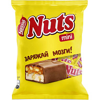 Шоколадные батончики Nuts Mini 148 г фото Шоколадные батончики Nuts Mini 148 г