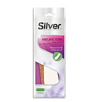 Стельки Silver с натуральной пробкой размер 33-45 фото Стельки Silver с натуральной пробкой размер 33-45