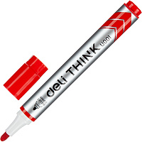 Маркер для белых досок Deli Think EU00140 красный (толщина линии 1.5-3 мм) круглый наконечник фото Маркер для белых досок Deli Think EU00140 красный (толщина линии 1.5-3 мм) круглый наконечник