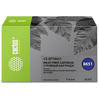 Картридж струйный Cactus CS-EPT8651 T8651 C13T865140 для Epson черный совместимый фото Картридж струйный Cactus CS-EPT8651 T8651 C13T865140 для Epson черный совместимый