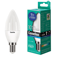 Лампа светодиодная Camelion LED12-C35/865/E14 свеча 12Вт E14 6500K 1010Лм 220В 13691 фото Лампа светодиодная Camelion LED12-C35/865/E14 свеча 12Вт E14 6500K 1010Лм 220В 13691