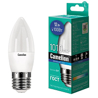 Лампа светодиодная Camelion LED12-C35/865/E27 свеча 12Вт E27 6500K 1010Лм 220В 13692 фото Лампа светодиодная Camelion LED12-C35/865/E27 свеча 12Вт E27 6500K 1010Лм 220В 13692