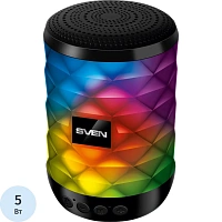 Портативная акустика Sven PS-55 чёрная с подсветкой (SV-021146)