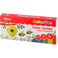 Пластилин классический Комус Класс (№1 School) ColorPics 6 цветов 120 грамм фото Пластилин классический Комус Класс (№1 School) ColorPics 6 цветов 120 грамм