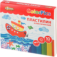 Пластилин классический Комус Класс (№1 School) ColorPics 10 цветов 200 грамм фото Пластилин классический Комус Класс (№1 School) ColorPics 10 цветов 200 грамм