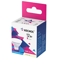 Лампа светодиодная Космос MR 12Вт GU5.3 3000K 1070Лм 220В LkecLED12wJCDRC30 фото Лампа светодиодная Космос MR 12Вт GU5.3 3000K 1070Лм 220В LkecLED12wJCDRC30
