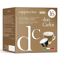 Кофе в капсулах для кофемашин Don Carlos Cappuccino (16 штук в упаковке) фото Кофе в капсулах для кофемашин Don Carlos Cappuccino (16 штук в упаковке)