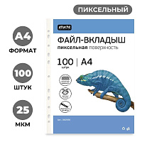 Файл-вкладыш (мультифора) Attache Selection Pixel А4 25 мкм рифленый с перфорацией (100 штук в упаковке) фото Файл-вкладыш (мультифора) Attache Selection Pixel А4 25 мкм рифленый с перфорацией (100 штук в упаковке)