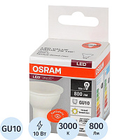 Лампа светодиодная Osram LED Value PAR16 спот 10Вт GU10 3000K 800Лм 220В (4058075581722) фото Лампа светодиодная Osram LED Value PAR16 спот 10Вт GU10 3000K 800Лм 220В (4058075581722)