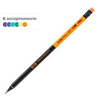 Карандаш чернографитный 2B с ластиком Deli Scribe заточенный шестигранный фото Карандаш чернографитный 2B с ластиком Deli Scribe заточенный шестигранный