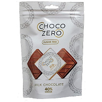 Шоколад порционный ChocoZero молочный без сахара 100 г фото Шоколад порционный ChocoZero молочный без сахара 100 г