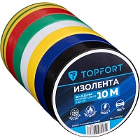 Изолента TOPFORT ПВХ 15 мм x 10 м 7 цветов (7 штук в упаковке, 1687232) фото Изолента TOPFORT ПВХ 15 мм x 10 м 7 цветов (7 штук в упаковке, 1687232)