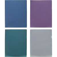 Папка уголок Attache Metallics А4 пластиковая 200 мкм (4 штуки в упаковке) фото Папка уголок Attache Metallics А4 пластиковая 200 мкм (4 штуки в упаковке)