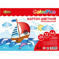 Картон цветной №1 School (A4, 24 листа, 12 цветов, немелованный) фото Картон цветной №1 School (A4, 24 листа, 12 цветов, немелованный)