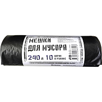Мешки для мусора Концепция быта 240 л черные (ПВД 40 мкм, 10 штук) фото Мешки для мусора Концепция быта 240 л черные (ПВД 40 мкм, 10 штук)