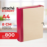 Папка архивная на 4-х завязках Attache Economy А4 80 мм (232х312 мм) картон/крафт-бумага/бумвинил до 800 листов фото Папка архивная на 4-х завязках Attache Economy А4 80 мм (232х312 мм) картон/крафт-бумага/бумвинил до 800 листов