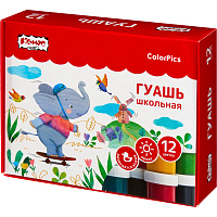Гуашь Комус Класс (№1 School) ColorPics 12 цветов по 20 мл фото Гуашь Комус Класс (№1 School) ColorPics 12 цветов по 20 мл
