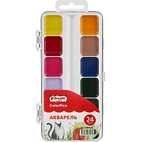 Краски акварельные Комус Класс (№1 School) ColorPics медовые 24 цвета фото Краски акварельные Комус Класс (№1 School) ColorPics медовые 24 цвета