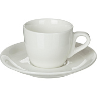 Кофейная пара Chan Wave Classic фарфоровая 85 мл фото Кофейная пара Chan Wave Classic фарфоровая 85 мл