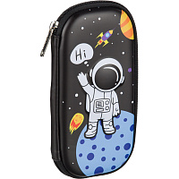 Пенал односекционный Комус Класс (№1 School) 3D Space черный фото Пенал односекционный Комус Класс (№1 School) 3D Space черный