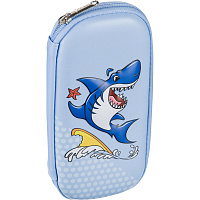 Пенал односекционный Комус Класс (№1 School) 3D Funny shark синий фото Пенал односекционный Комус Класс (№1 School) 3D Funny shark синий