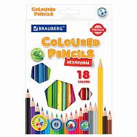 Карандаши цветные BRAUBERG PREMIUM, 18 цветов, шестигранные, грифель 3 мм, 181667 фото Карандаши цветные BRAUBERG PREMIUM, 18 цветов, шестигранные, грифель 3 мм, 181667