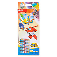 Пастель масляная Deli Super Wings шестигранная 12 цветов фото Пастель масляная Deli Super Wings шестигранная 12 цветов