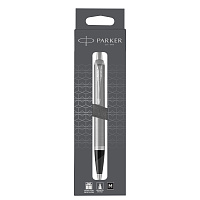 Ручка шариковая Parker "IM Stainless Steel CT" черная, 1,0мм, кнопочн., подарочная упаковка с европодвесом фото Ручка шариковая Parker "IM Stainless Steel CT" черная, 1,0мм, кнопочн., подарочная упаковка с европодвесом