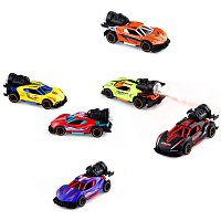 Машинка металлическая СВЕТ, ЗВУК, ПАР, 14 см, АССОРТИ, FUNKY TOYS