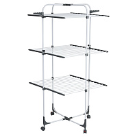 Сушилка напольная для белья раскладная, 3 уровня, 30 метров, на колесах, LAIMA HOME HIGH-RISE, 700472