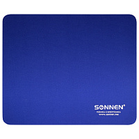 Коврик для мыши SONNEN "BLUE", резина + ткань, 220х180х3 мм, 513308 фото Коврик для мыши SONNEN "BLUE", резина + ткань, 220х180х3 мм, 513308