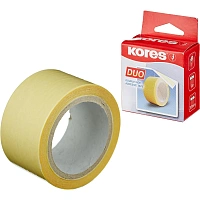 Клейкая лента канцелярская Kores прозрачная двусторонняя 30 мм x 5 м фото Клейкая лента канцелярская Kores прозрачная двусторонняя 30 мм x 5 м
