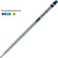 Карандаш чернографитный HB с ластиком Attache Pearly заточенный трехгранный фото Карандаш чернографитный HB с ластиком Attache Pearly заточенный трехгранный