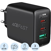 Сетевое зарядное устройство Acefast A13 65 Вт (AF-A13-BK) фото Сетевое зарядное устройство Acefast A13 65 Вт (AF-A13-BK)