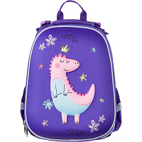 Ранец Комус Класс (№1 School) 3D Dino princess фиолетовый с двумя отделениями фото Ранец Комус Класс (№1 School) 3D Dino princess фиолетовый с двумя отделениями