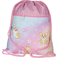 Мешок для сменной обуви Комус Класс (№1 School) Corgi time 330x420 мм розовый с карманом фото Мешок для сменной обуви Комус Класс (№1 School) Corgi time 330x420 мм розовый с карманом