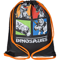 Мешок для сменной обуви Комус Класс (№1 School) Dinosaurs 330x420 мм черный с 1 отделением фото Мешок для сменной обуви Комус Класс (№1 School) Dinosaurs 330x420 мм черный с 1 отделением