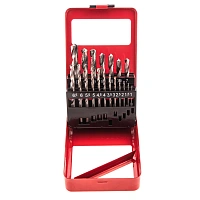 Набор сверл по металлу Matrix 19шт, 1-10мм, HSS, 19шт,цил.хвостовик (72388)