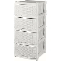 Комод PR_Keeplex Rattan четырехсекционный белое облако фото Комод PR_Keeplex Rattan четырехсекционный белое облако