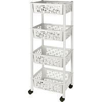 Этажерка Keeplex Light четырехсекционная (белое облако, 370х290х935 мм) фото Этажерка Keeplex Light четырехсекционная (белое облако, 370х290х935 мм)